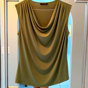 Sleeveless Olive Green Dress Top